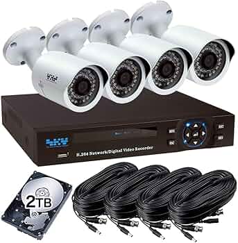 ★500万画素&2TB/4台セット★防犯カメラ 屋外 4台セット 監視カメラ Amazon.co.jp: 【500万画素・4TB HDD内蔵・双方向の音声】SOOHAO