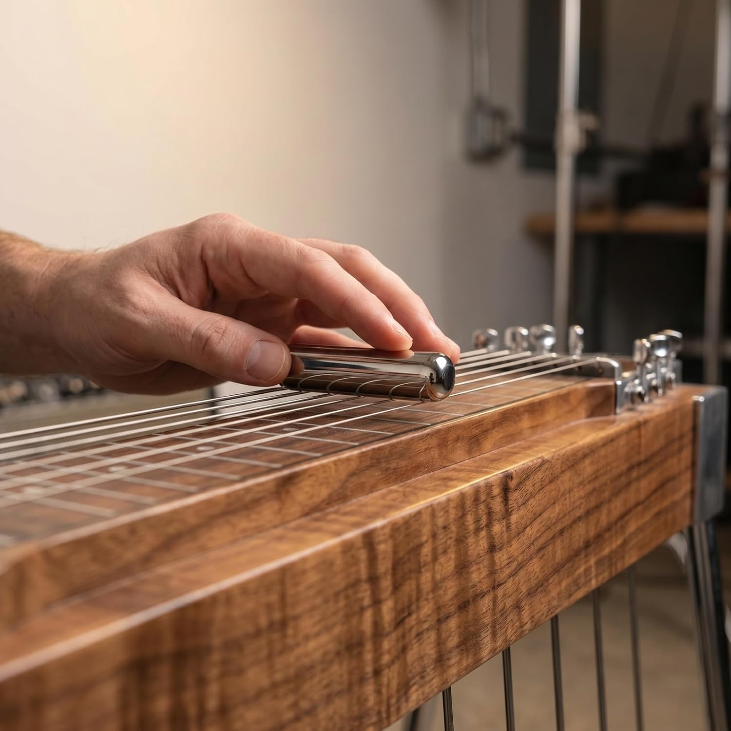 Toddmomy Solid Stainless Steel Tone Bar Guitar Slide for Hawaiian Lap Steel and Dobro Guitars Round Nose Slide Bar 3.26 in for Precise Intonation and Sustain