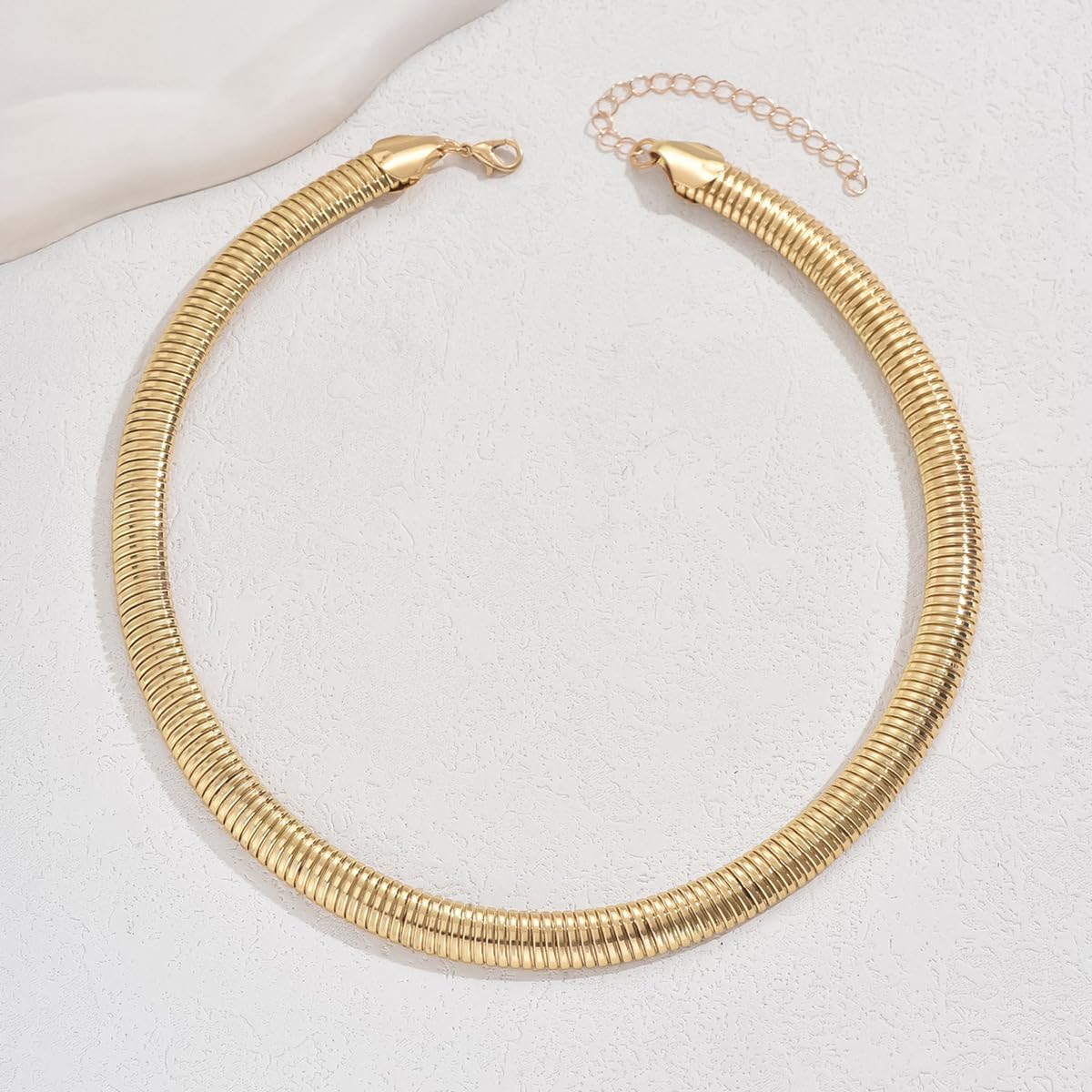 Chunky Gold Choker Necklaces for Women Thick Gold Statement Necklace for Women Chunky Silver Necklace Non Tarnish Silver Collar Necklace Fashion Trendy Jewelry - Image 7