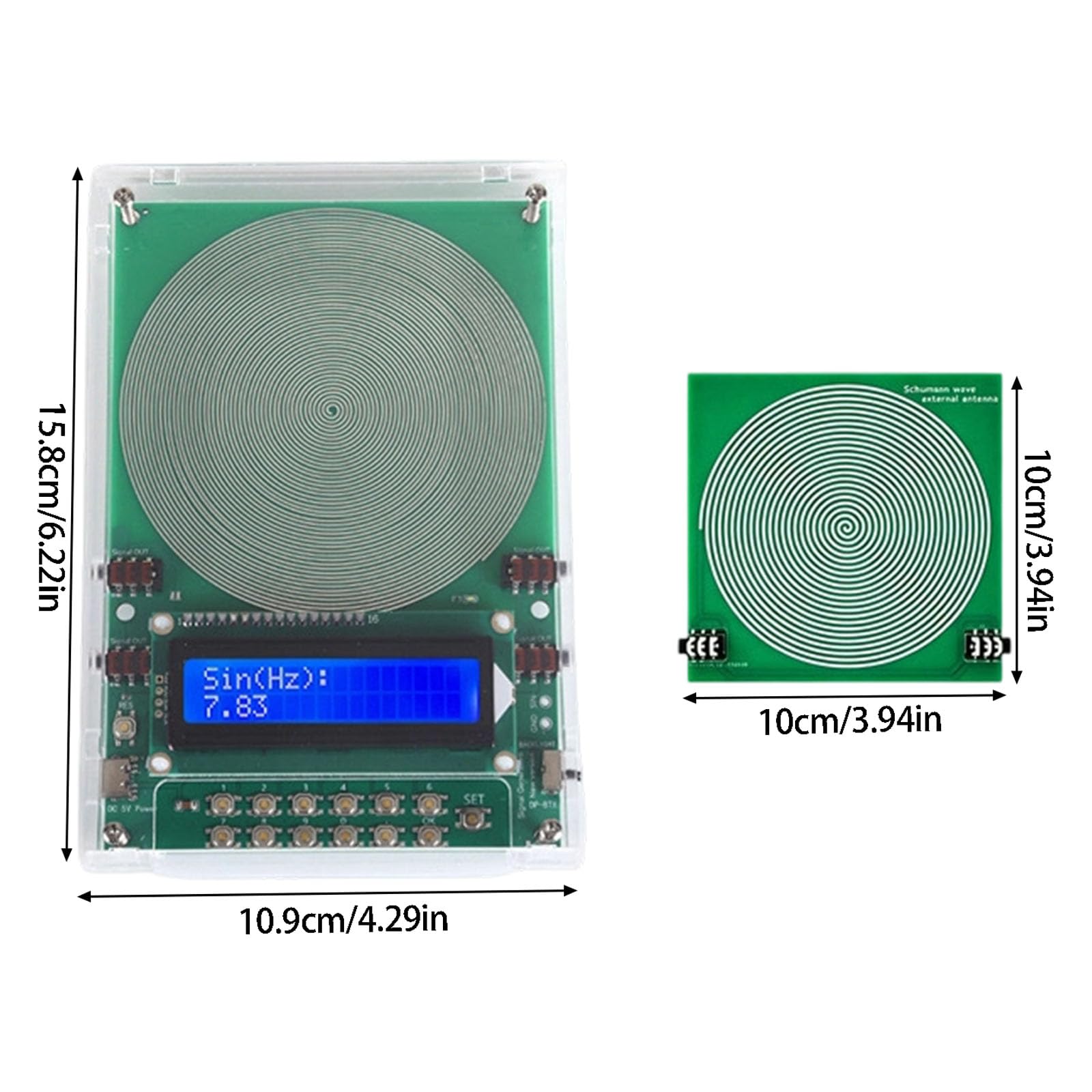Dispositif générateur de fréquence LCD avec contrôle par clavier, unité de sortie alimentée par USB pour les démonstrations en classe et les études en laboratoire, générateur de fréquence réglable,