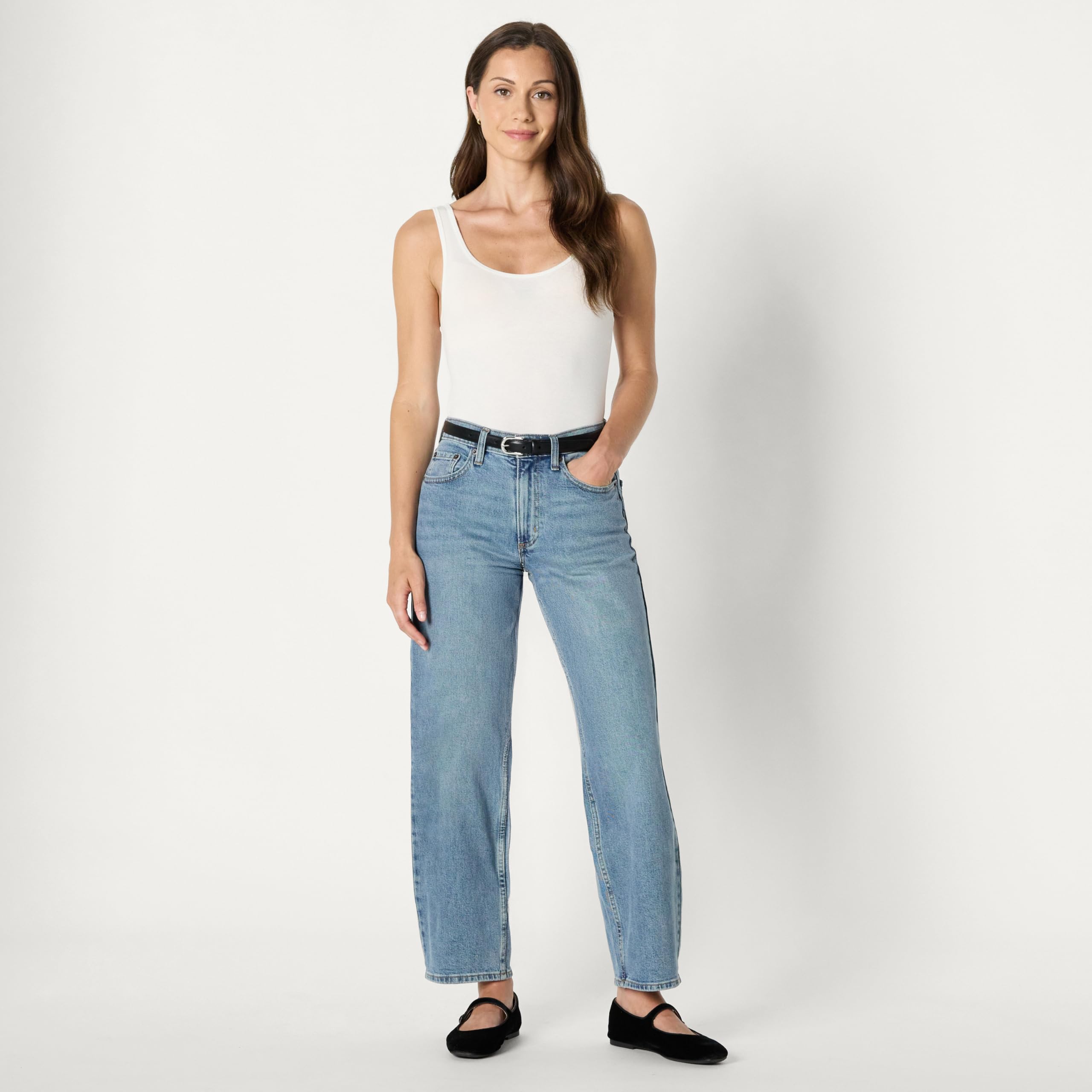 Amazon Essentials Jean Jambes Ballons, Taille Haute Femme