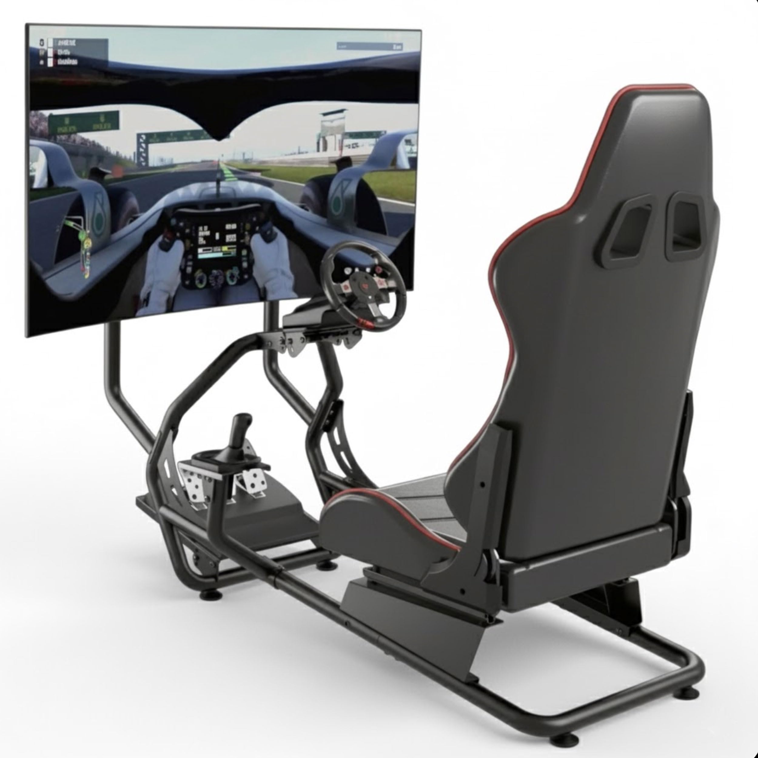 Simulador de cabina de carreras - totalmente ajustable con soporte para pantalla