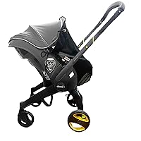 Vista 14 de Parasol para carriolas y asientos de coche, parasol universal ajustable, FPS 30, transparente, tu bebé verá el mundo y estará protegido, de IntiMom