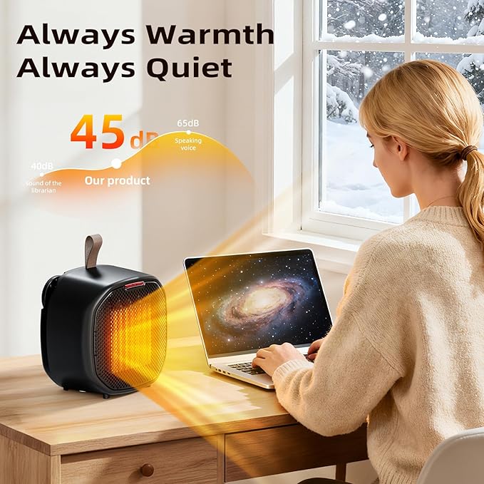 Calefactor Eléctrico Portátil Cerámico 115V con Termostato Ajustable miniatura 6