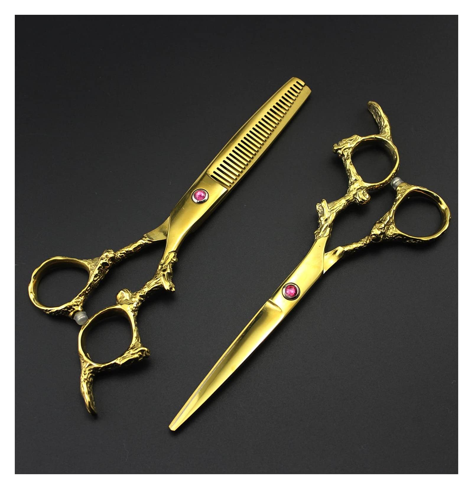 Amazon.co.jp: ヘアカット用鋏 6インチゴールデン理髪はさみセット