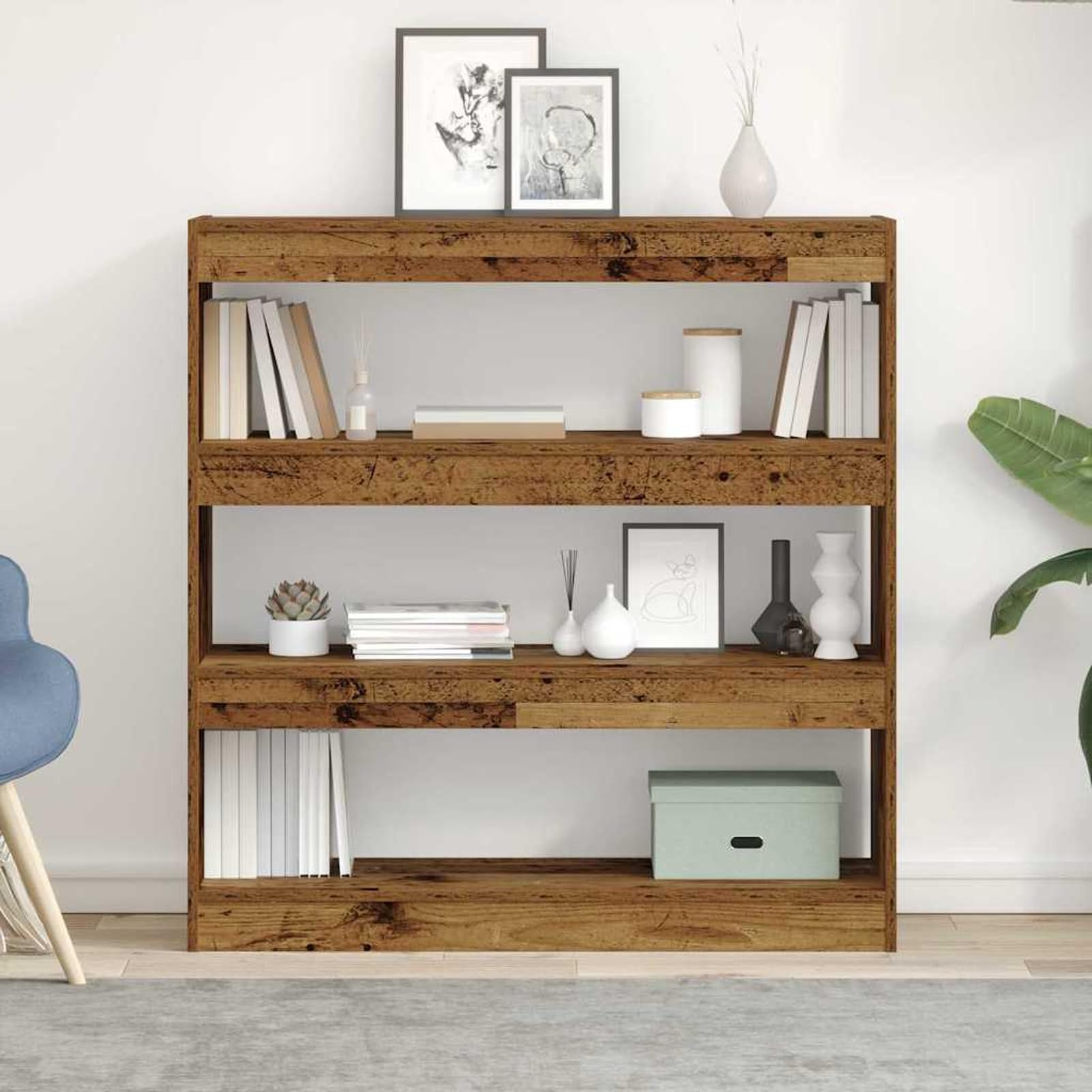Armadio per Libri Legno Vecchio 100 x 30 x 103 cm