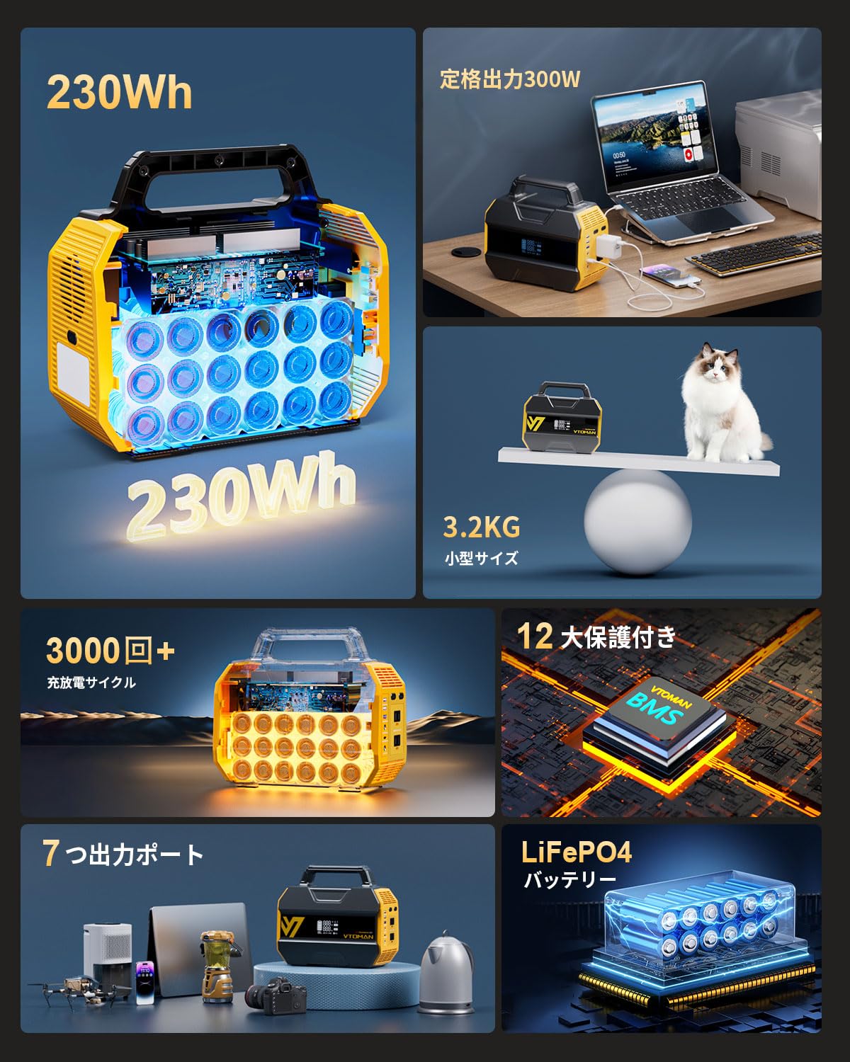 Amazon.co.jp: VTOMAN FlashSpeed 300 Portable Power Supply Compact