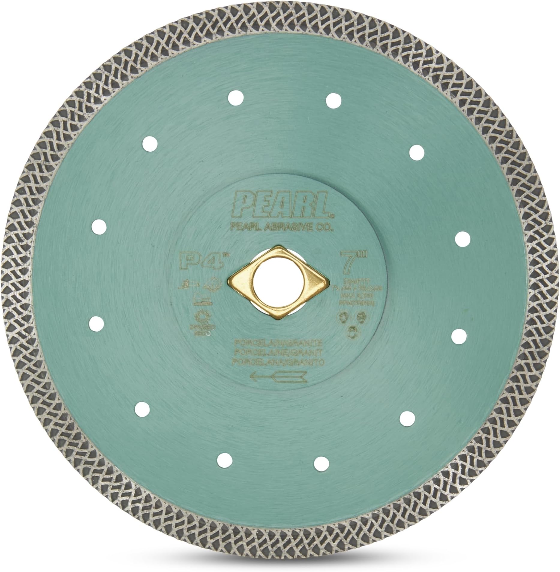 PEARL ABRASIVE CO. P4 Thin Mesh Turbo Porcelain Blade 7" 5/8"-DKO-7/8
