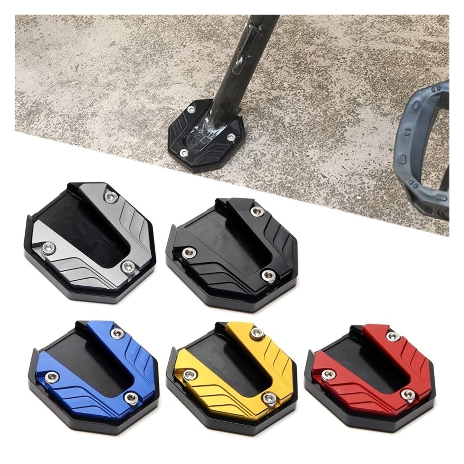 Cavalletto per moto Prolunga per cavalletto per moto, estensione per laterale per Dominar 400(Nero)