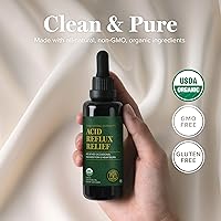 Vista 4 de Global Healing Suplemento Líquido Orgánico para Alivio del Reflujo Ácido con Olmo Resbaladizo – Ayuda con Malestar Estomacal, Acidez, Indigestión