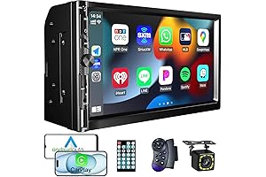 Pantalla para autos Bluetooth con cámara de reversa: 7'' HD con botones físicos