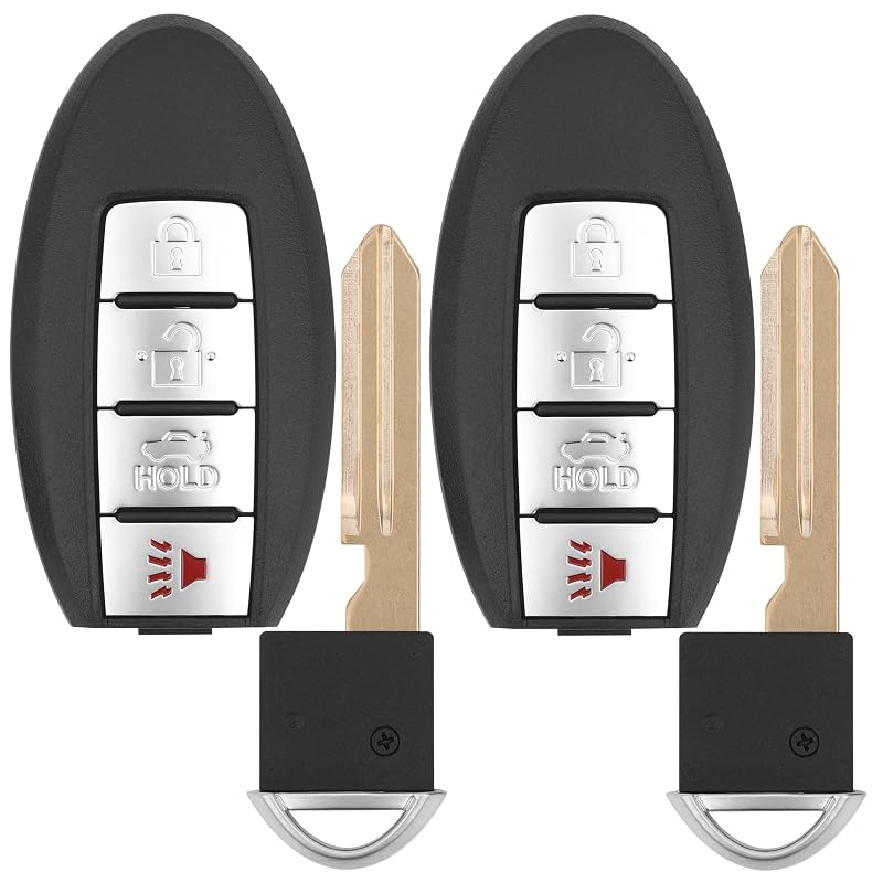 Controle Remoto Keyless Vurkcy para Nissan Altima 2007–2012 e outros modelos, 4 botões, 2 unidades
