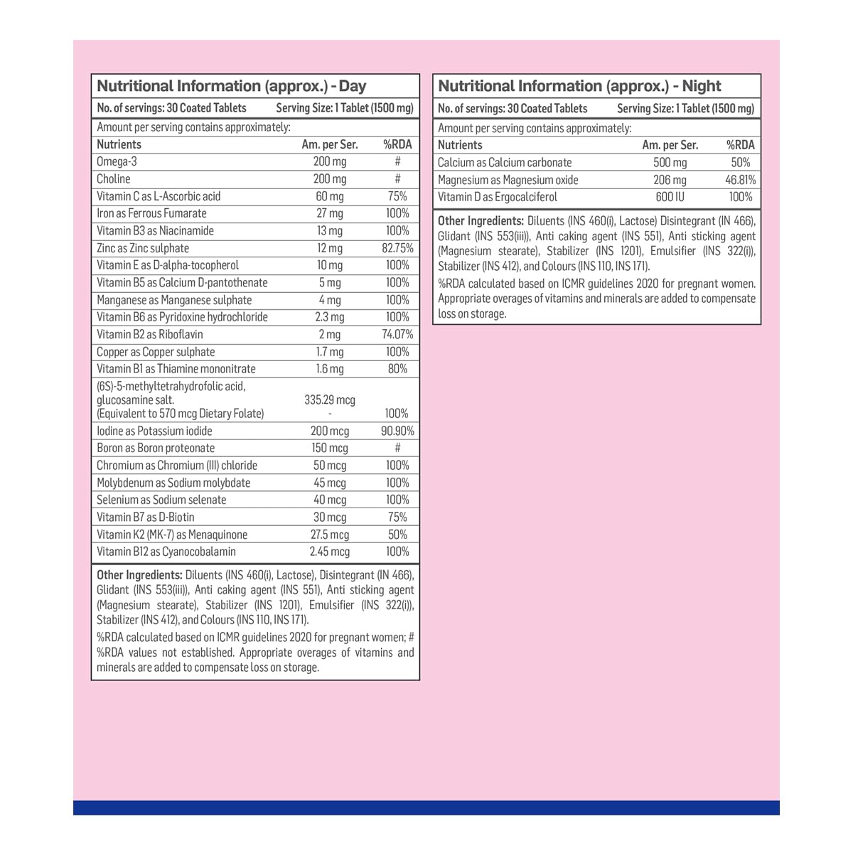 TRIMACARE™ 2 Advance | Prenatal Multivitamin For Pregnancy | For Second Trimester | Iron, Calcium, Veg DHA Omega-3, Vitamin C | No Gas & Bloating | Twice Daily | New Formula with Choline | 20+ essential nutrients | 60 Tablets | — Amazon image 4