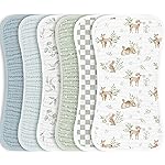 Konssy Muslin Baby Burp Cloths Sets for Unisex- 6 Pack Large 100% Cotton Burping Clothes for Newborn, Baby Girls and Boys