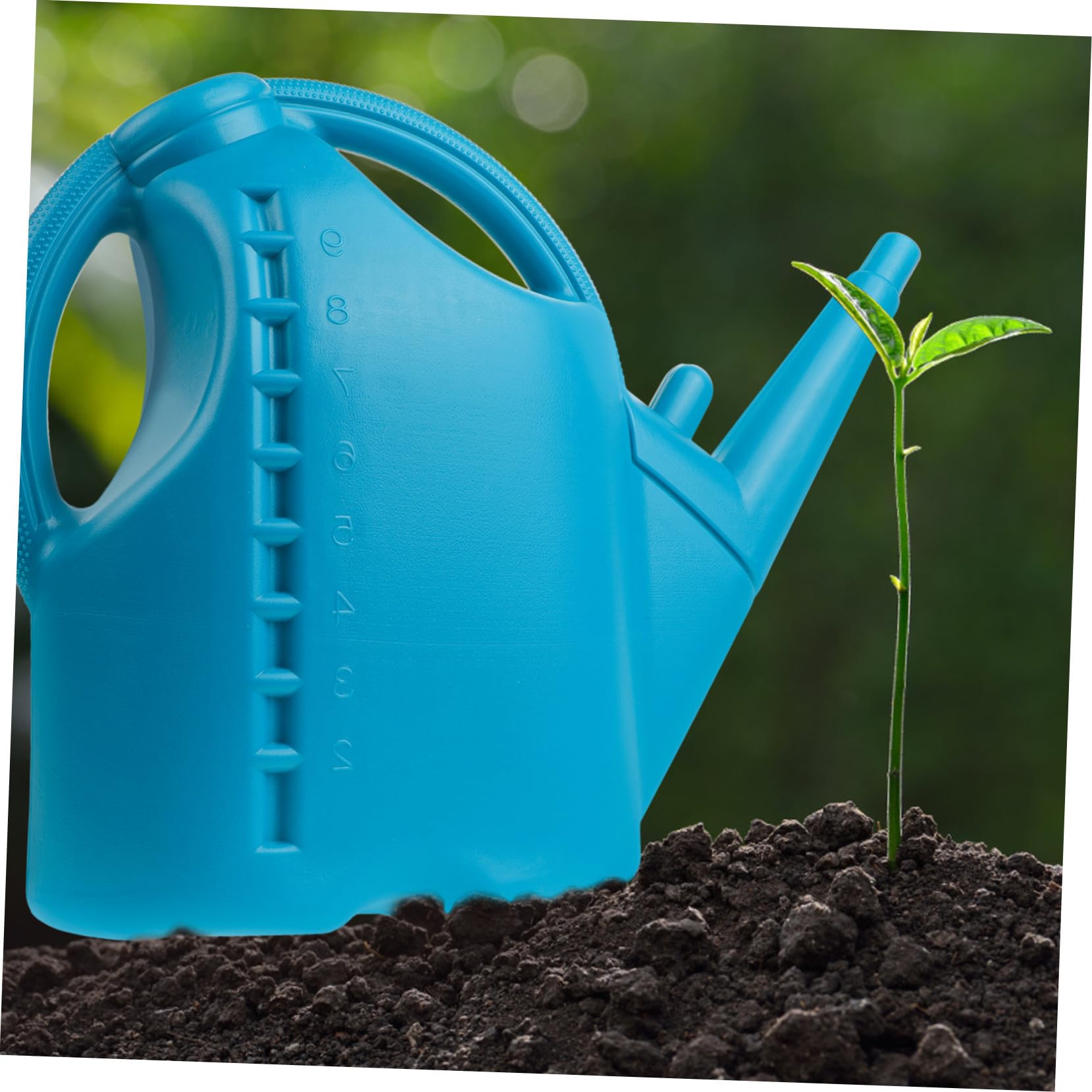 10l Gießkanne aus Kunststoff, Blau, mit Langem Ausguss | Präzises Gießen für Pflanzen und Sukkulenten, für Gartenarbeit und Bad, Geeignet für Erwachsene und Kinder