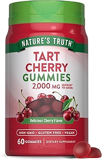 Nature's Truth Tart Cherry Gummies | 2000mg | 60 Count | Vegan, Non-GMO & Gluten Free Supplement | Cherry Flavor