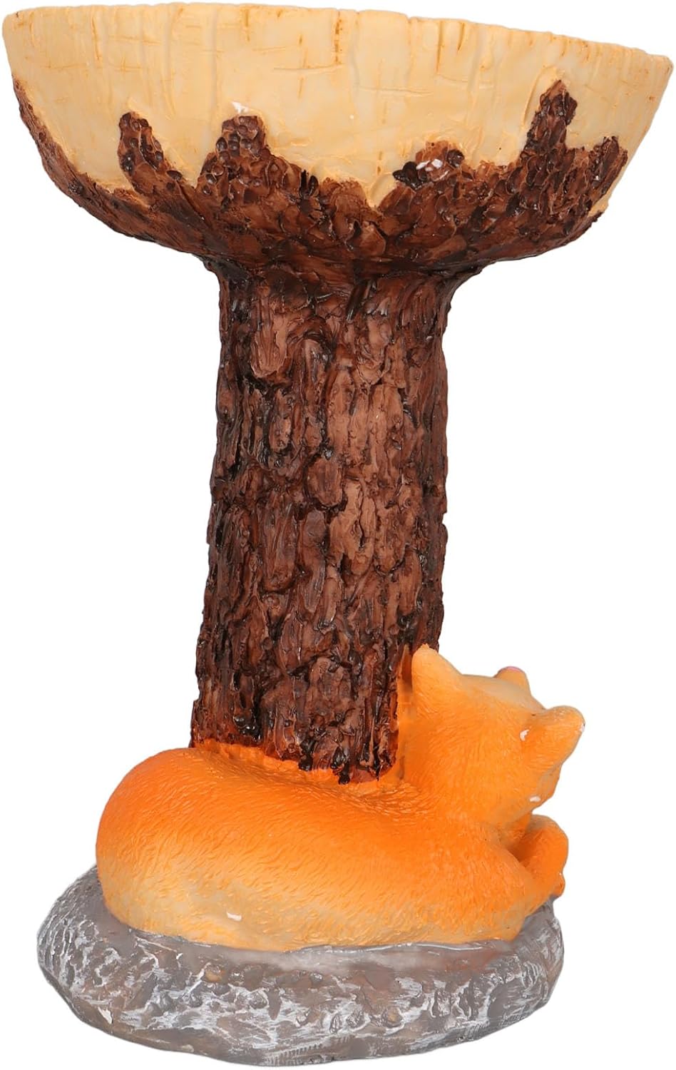 Bird Bath for Outside, Resin Bird Bath Bowl with Cat Statue Ornament Birdbath Bird Feeder for Garden Yard Table, 7.7, NOENNULLz1ch9eosxg