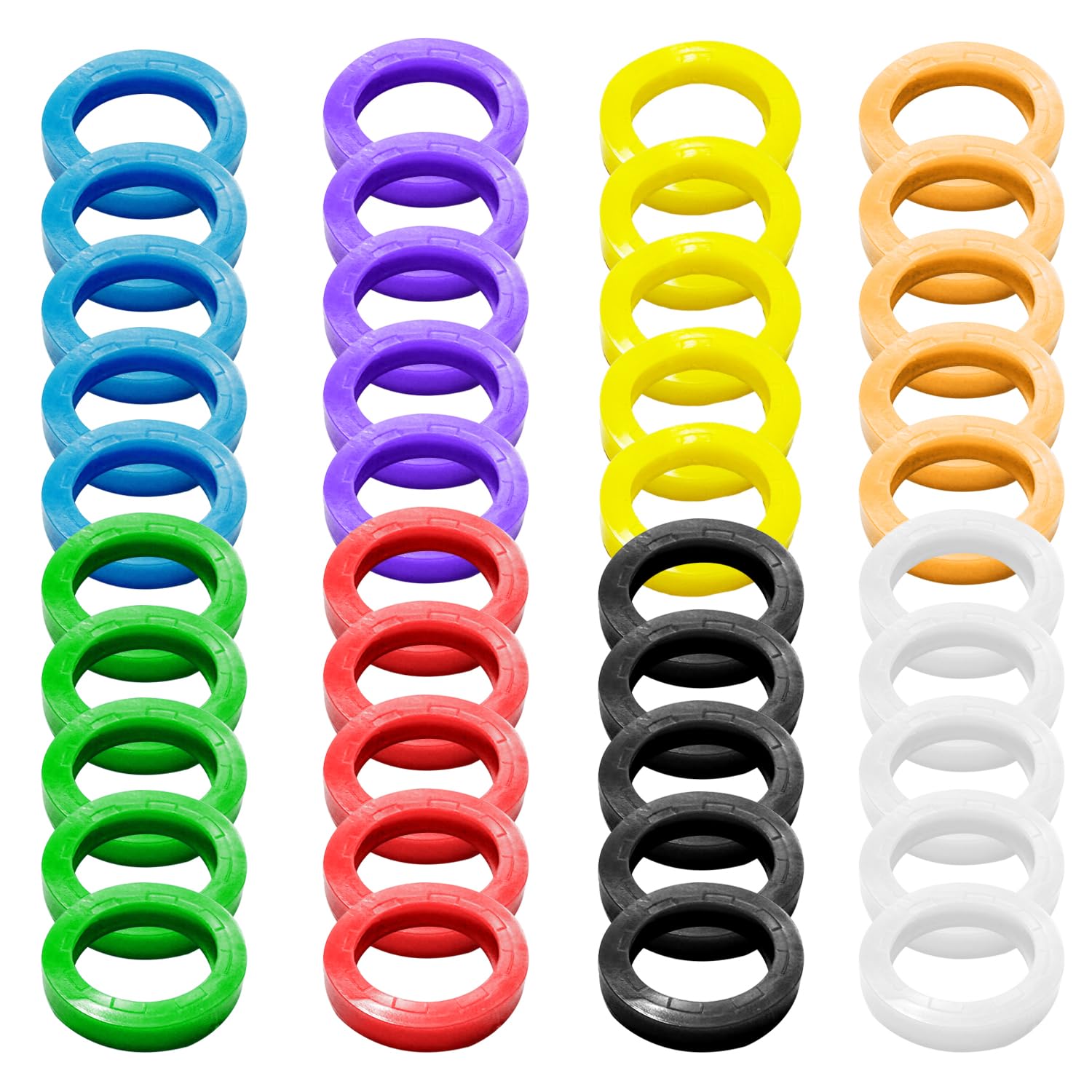 60 Stück Silikon Schlüsselkappen Set - 10 Farben PVC Schlüsselabdeckungen 2,2cm