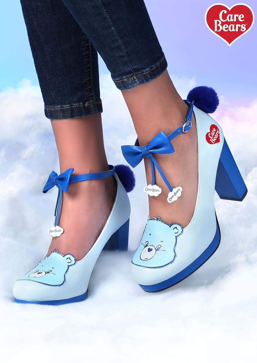 Care Bears Grumy Bear Women's Ankle Strap Heels
