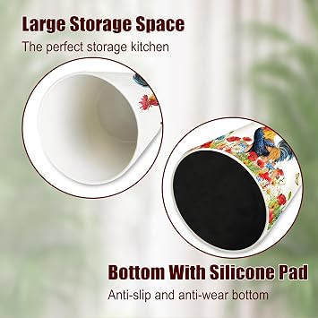 pinata Rooster Kitchen Decor Ceramic Utensil Holder, Cute Rooster Utensils Holder for Farmhouse Indoor Kitchen Decorations Rustic Farmhouse Decor (6.3 inch)
