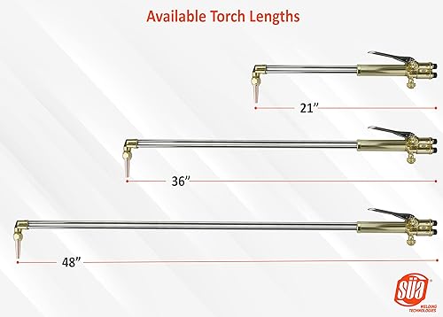 Miniatura 2 de SÜA - Antorcha de corte recto de servicio pesado de 21 pulgadas con cabezal de 90 - Compatible con ST900FC + punta de corte (acetileno)