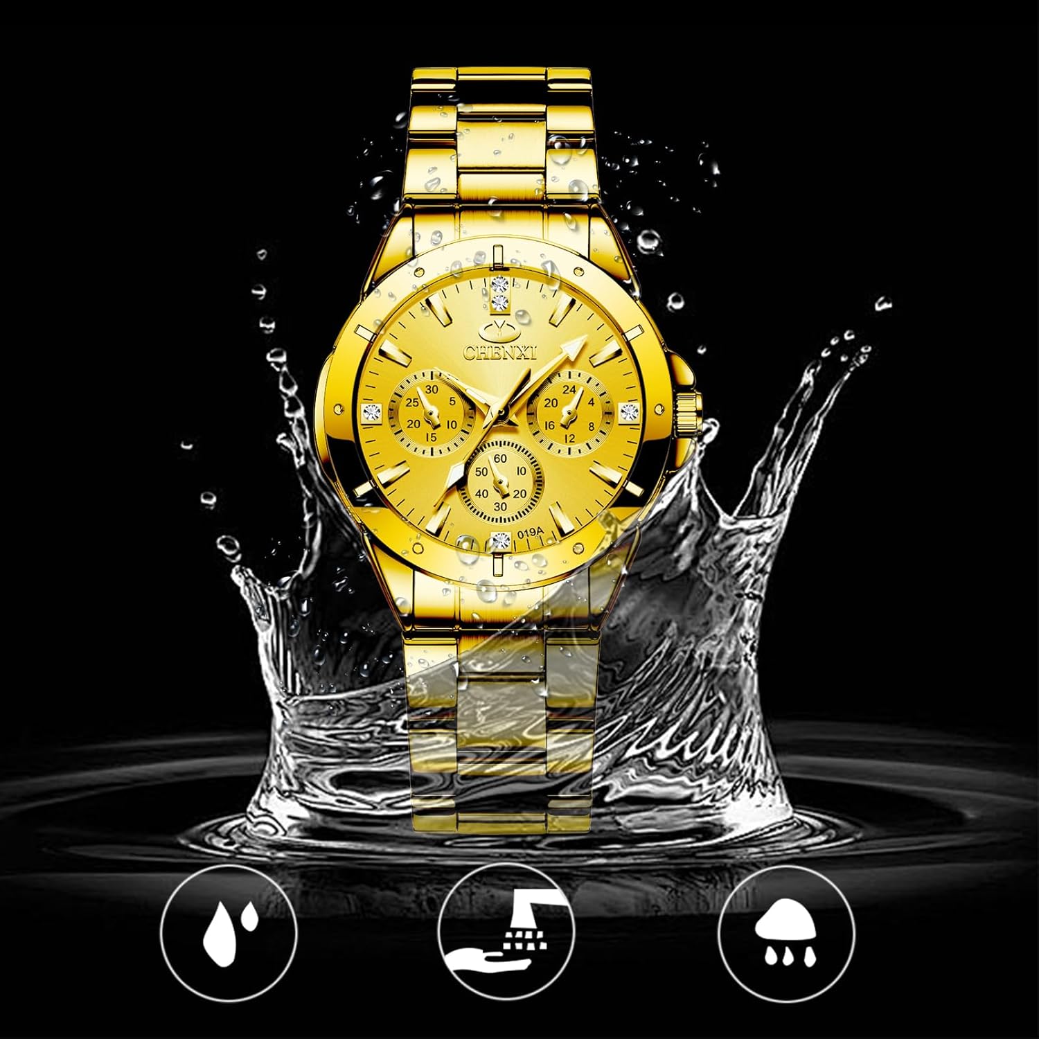 Avaner Women's Gold Wrist Watches: Stainless Steel Strap Analog Quartz Elegant Watches for Women Ladies - Image 6