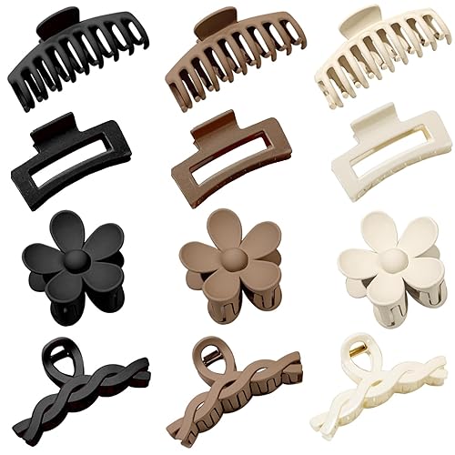 12 pinzas para el cabello pinzas grandes para cabello grueso y fino pinzas para el cabello multiestilo pinzas para el cabello grandes