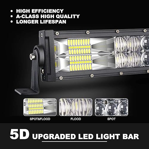 Miniatura 4 de GREUNION Barra de luz LED de 50 pulgadas combo curvado de 300 W barra de luz de 22 pulgadas con cápsulas de luz de 4 pulgadas luces antiniebla luces