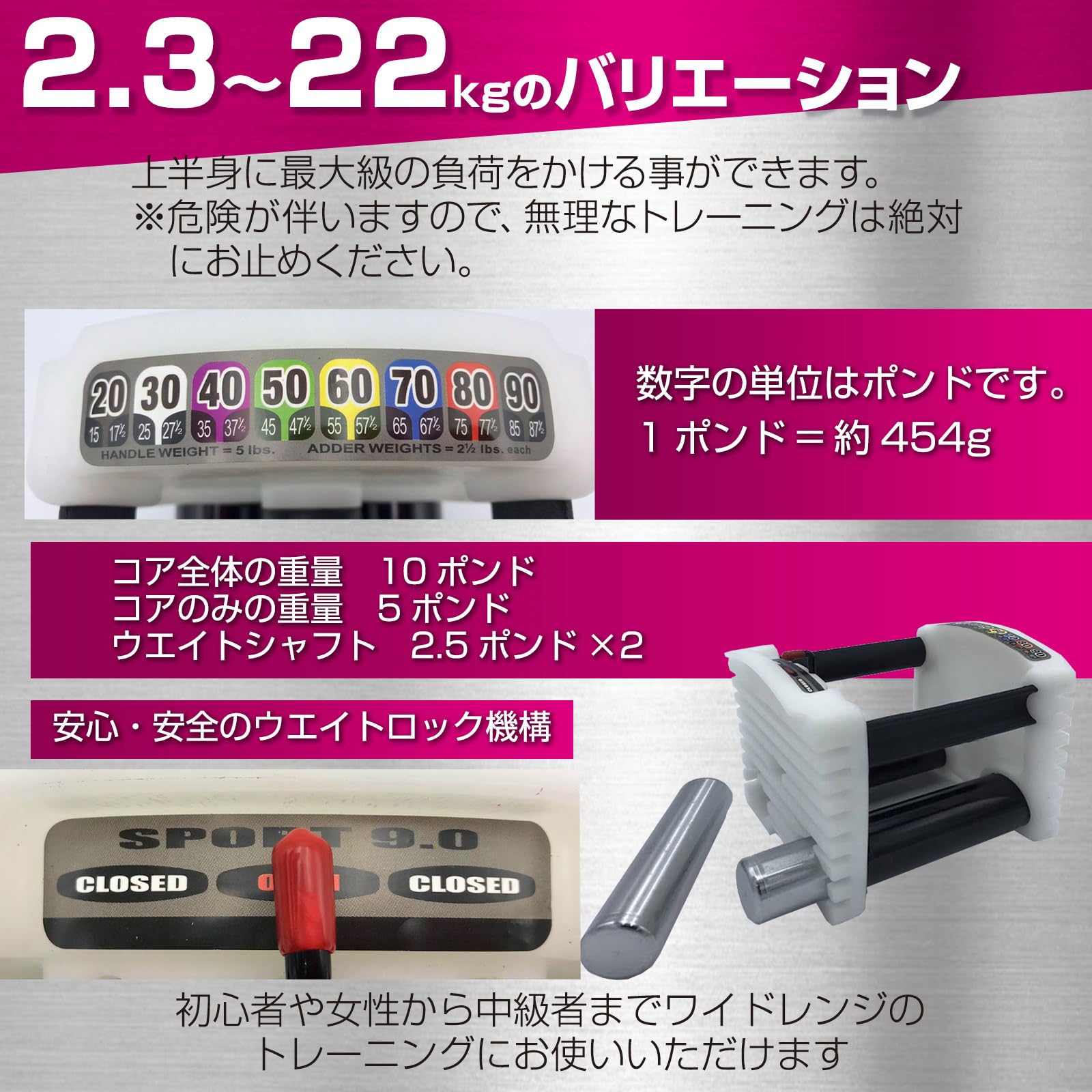 Amazon | TOP FILM 可変式ダンベル19～41kg コンパクト 簡単重量変更 