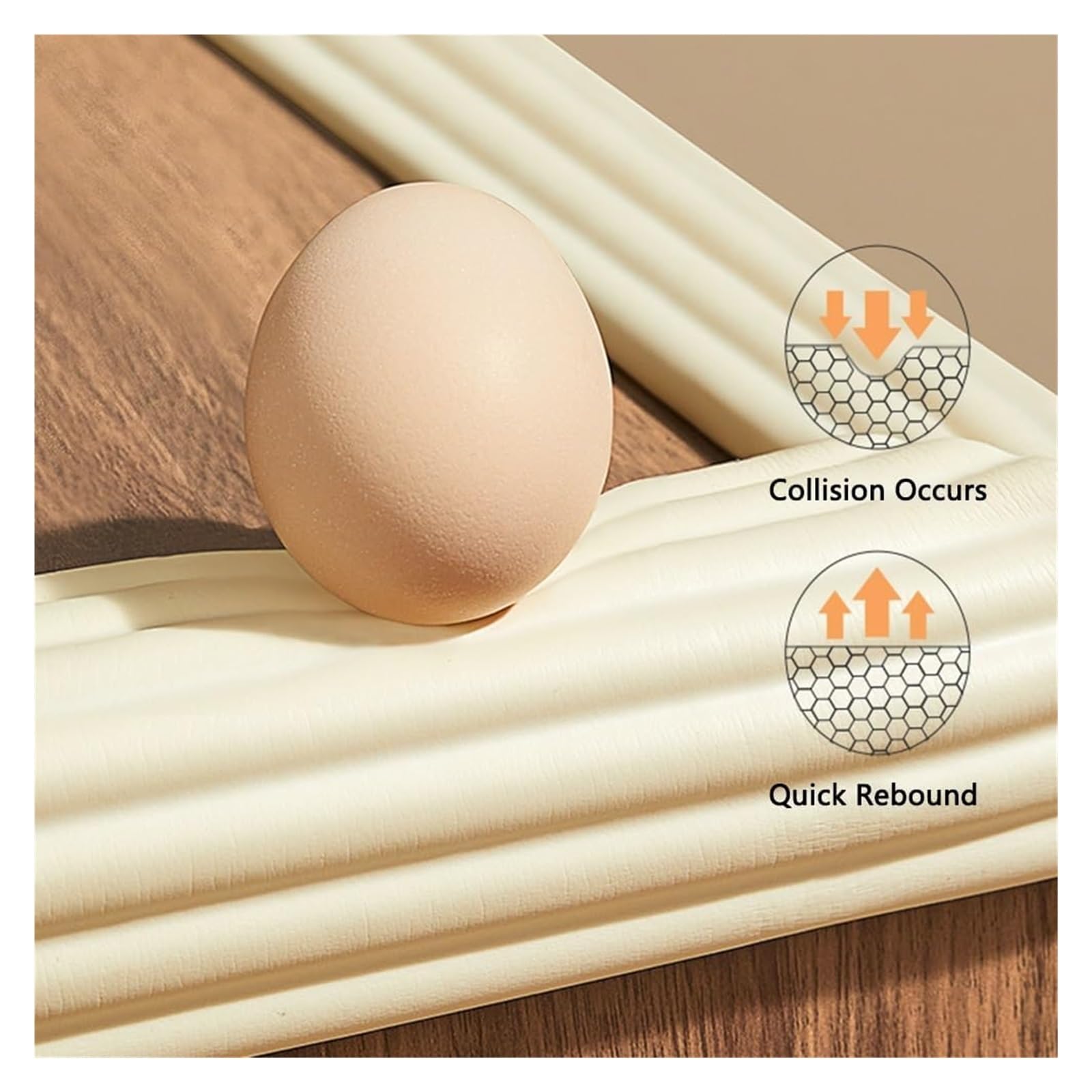 Protector de Esquinas para Bebé Tiras De Seguridad De Espuma, Tira Protectora De Esquinas De Muebles En Forma De W For La Seguridad De Los Niños, Borde De Mesa Autoadhesivo Y Protector De Esquinas For