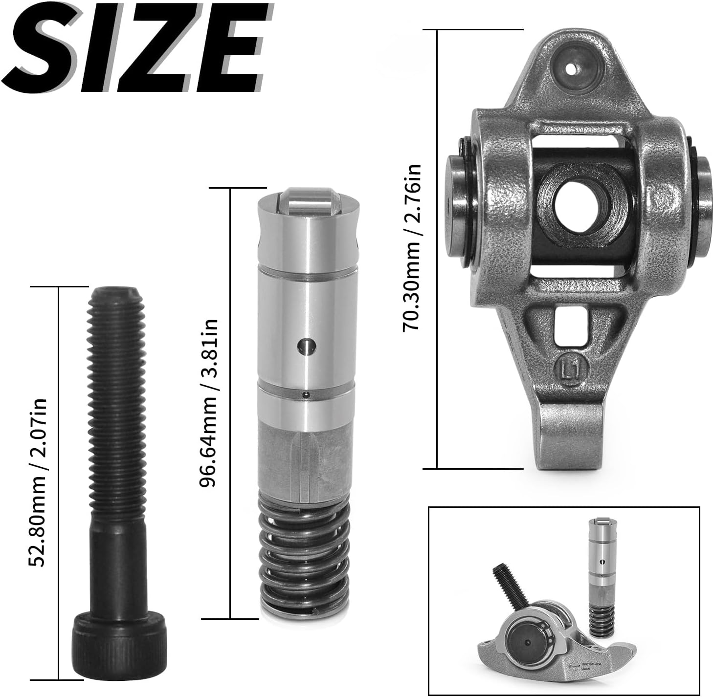 1pc Rocker Arms & AFM Valve Lifters with Bolts Kit, Replaces MR-1341 10214664 & JB-7011, Fits 5.3L 6.0L 6.2L V8 Engines