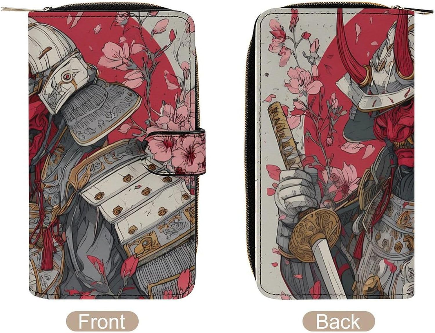 Japanese Samurai Poster Novelty Wallets Credit Card Holders Large Handheld Coin Pockets Wallet image 3