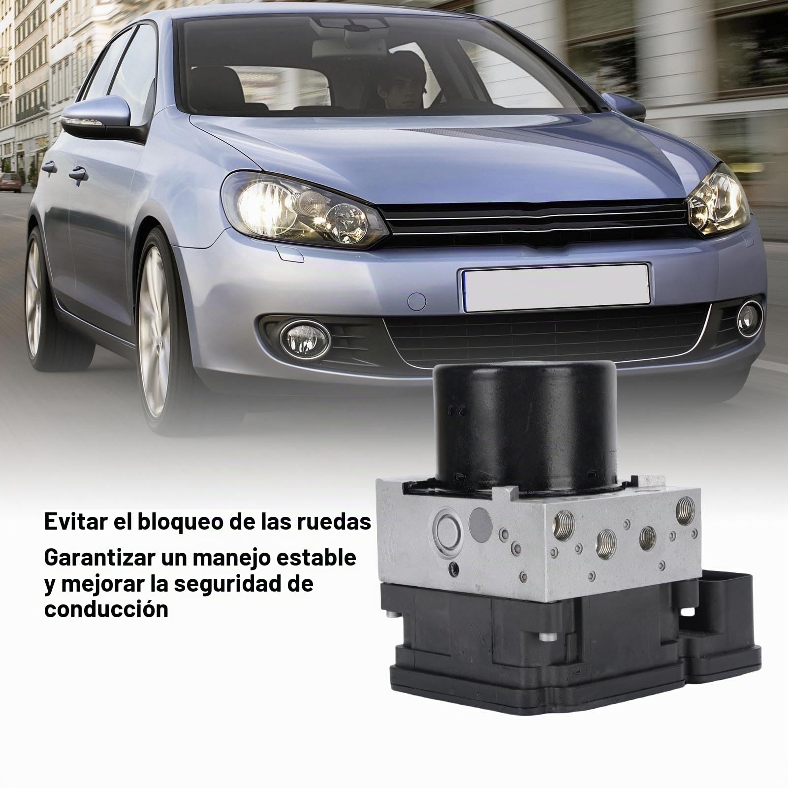 EMUKOEP Unidad de Control Hidráulico de ABS, 1K0907379Ad Unidad de Control del Módulo ABS Bloque de Freno de Freno Anti -bloqueo Bloque Hidráulico de para un Rendimiento de Freno