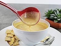 Vista 4 de Reston Lloyd Cucharón de melamina para sopa de cocina, utensilio de alta calidad con mango ergonómico resistente al calor, plástico duradero sin Rojo