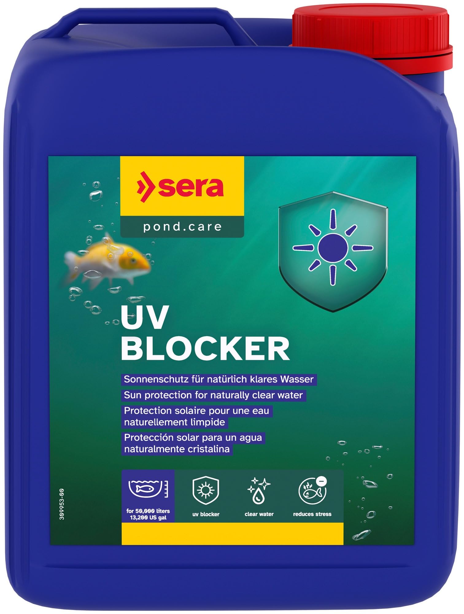 sera Pond Bio Humin 2,5 litros – La protección Solar para el Estanque bloquea los Rayos UV, Evita la turbiedad, Agua cristalina de Color ámbar Gracias a Las sustancias humanas Naturales.