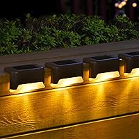 Vista 3 de SOLPEX Paquete de 36 luces solares para terrazas al aire libre, luces solares LED impermeables para escaleras al aire libre, escalones, vallas