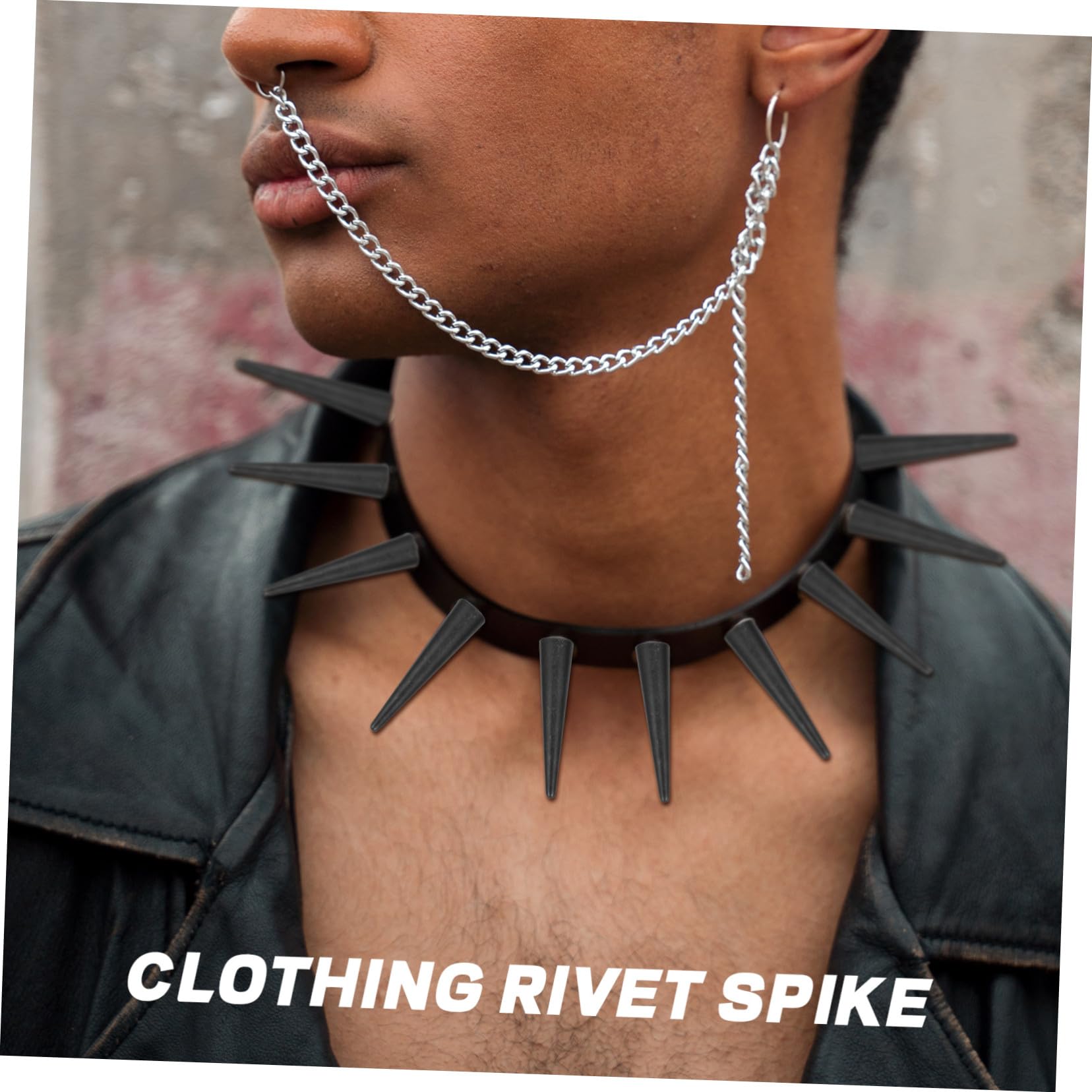 EXAOMBLE Remaches Punk Cónicos 10x55 Mm 30 Piezas para Manualidades Diy, Decoración Ropa y Cuero, Accesorios Metálicos para Bolsos y Zapatos, Uso Artesanal Creativo