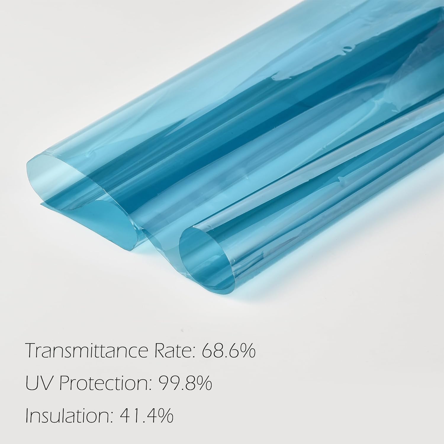 Blue Car Window Tint Film 68.6% VLT Car Windshield Tint Car Sun Shade Tint Automotive Solar Protection Film, 39.37" x 118.11"