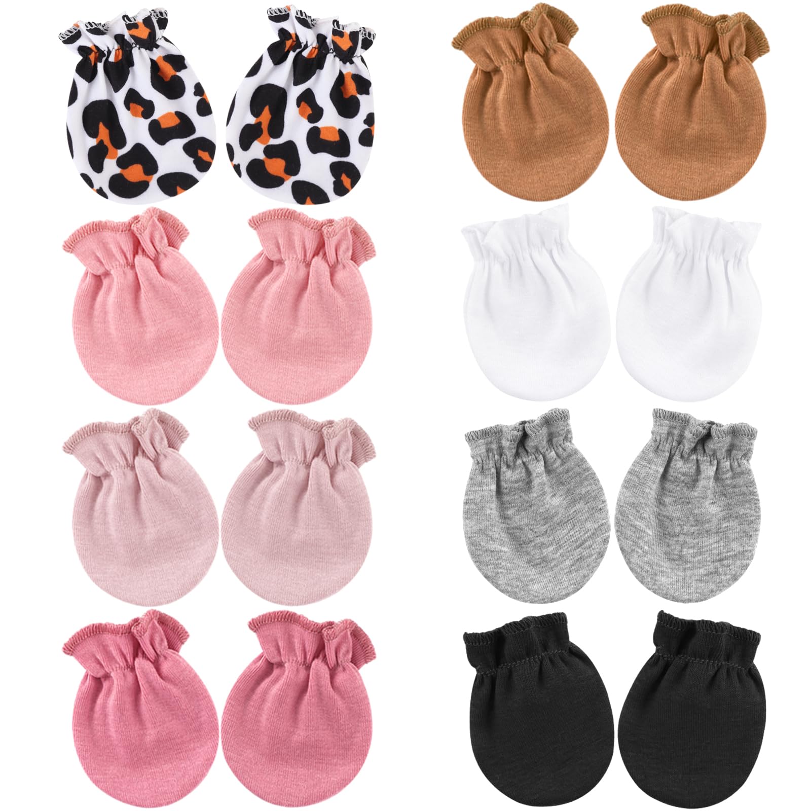 DRESHOW Newborn Baby Mittens Infant Gloves No Scratch Mittens Cotton Gloves for 0-6 Months