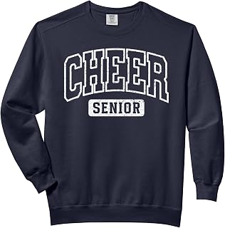 Varsity Block Letters Cheerleader Team Game Day Cheer Senior Comfort Colors Adult Sweatshirt
