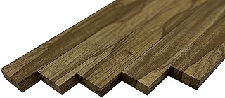 Pack of 5 Black Limba 3/4" x 2" x 36" Lumber Boards Exotic Wood for Woodworking, Cutting Boards & DIY Craft Supplies by Exotic Wood Zone