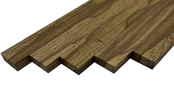 Pack of 5 Black Limba 3/4" x 2" x 48" Kiln-Dried Lumber Boards for Woodworking, Crafts & DIY by Exotic Wood Zone