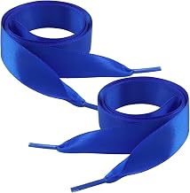 Biaungdo 2 Pairs Satin Ribbon Shoe Laces,Ribbon Shoelaces 2cm Width 120cm Length,Silk Like Flat Shoe Laces Satin Shoestrings