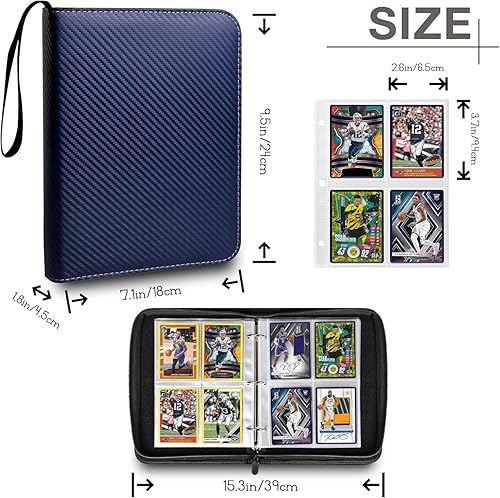 Vista 55 de Carpeta TONESPAC de 900 tarjetas de 9 bolsillos compatible con tarjetas de fútbol, tarjetas deportivas, para tarjetas intercambiables, funda