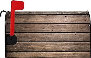 Baocicco Old Wooden Mailbox Cover Brown Wood Vintage Texture Magnetic Ma...