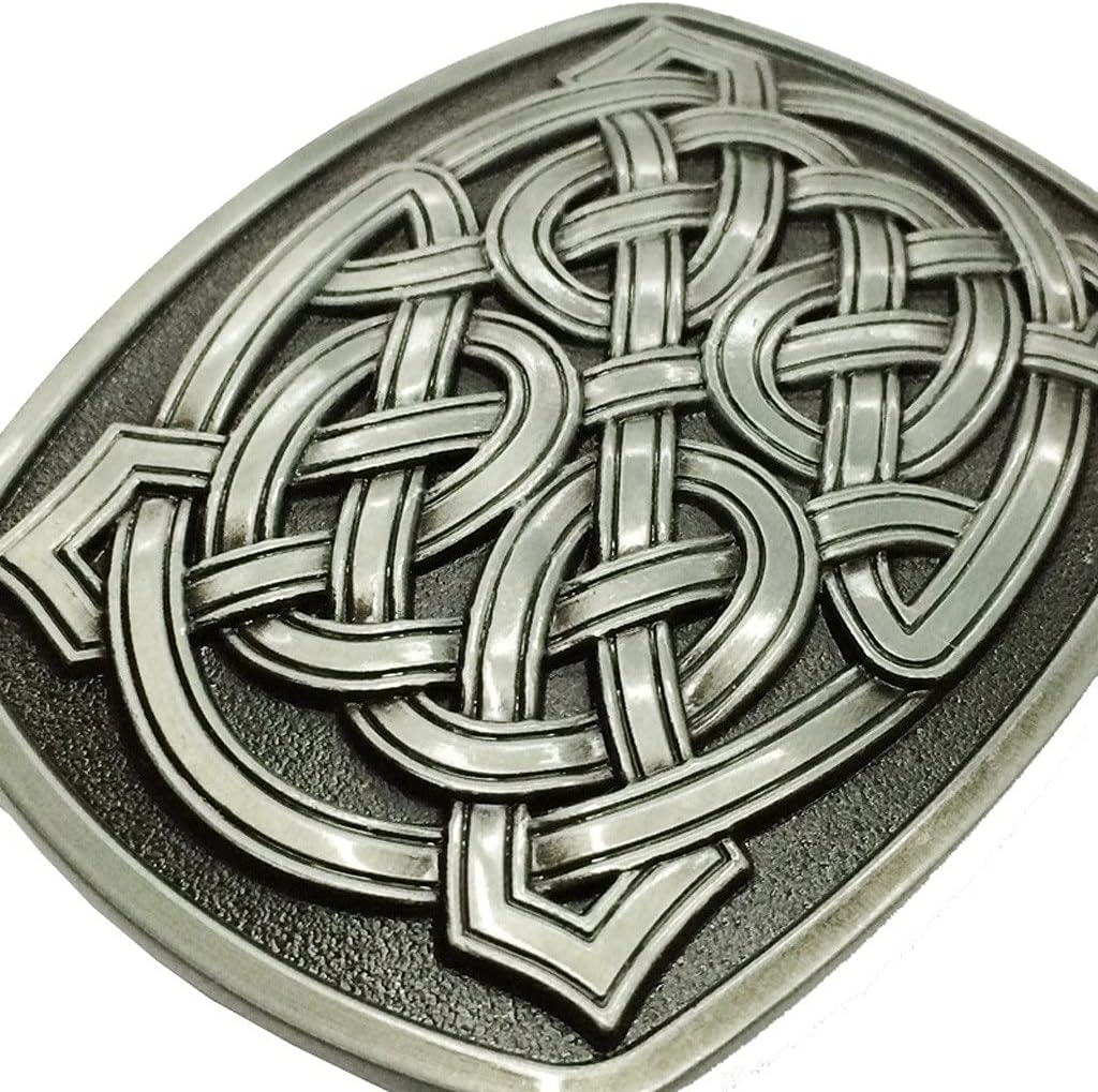 Novelty Classic Rectangle Pattern Belt Buckle Western Cowboy Jeans Accessories