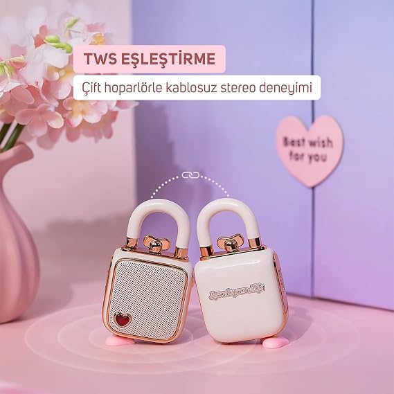 Divoom LoveLock Kayıt Özellikli Bluetooth Hoparlör ve Spark Air TWS Kulaklık Hediye Seti