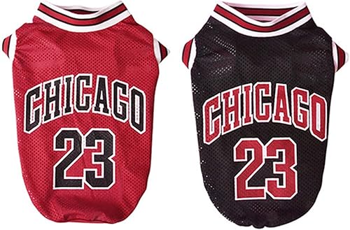 Miniatura 5 de Ropa de baloncesto para perros, chaleco para mascotas, camiseta para cachorros, linda camiseta de algodón para perros grandes, chihuahua mediano y