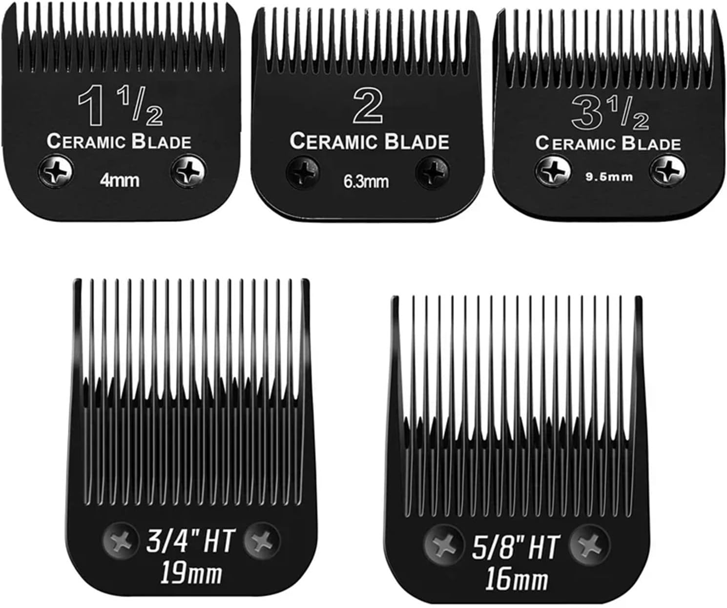 Dog Pet Cat Grooming Detachable Ceramic Blade Most,Compatible For Andis,/,Compatible For Oster,A5,Classic 76,KM 10 Series Animal Clippers Low Heat,safe,detachable,washable,pet-friendly(5pcs)