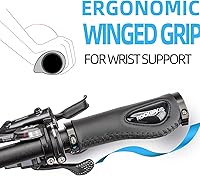 Vista 2 de ROCKBROS Empuñaduras de mango de bicicleta diseño ergonómico de gel suave doble bloqueo en los mangos de manillar de bicicleta para montaña MTB MBX